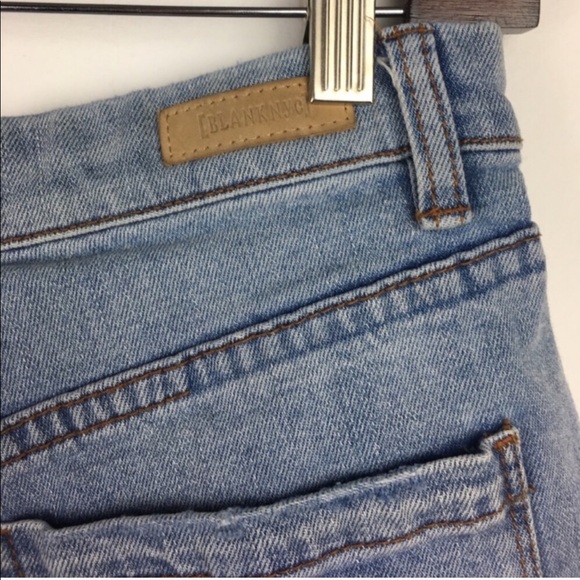 Blank NYC Distressed Wedge Denim Jean Shorts - Picture 5 of 7